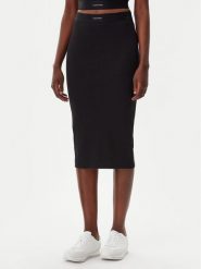 Calvin Klein Underwear Spódnica ołówkowa LV00QS7350 Czarny Slim Fit. Czarne spódnice damskie Calvin Klein Underwear, l, bez wzorów, z bawełny. Za 149.99 zł.
