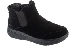 Buty zimowe damskie, Arch Fit Laguna - Harvest Moons. Czarne obuwie trekkingowe damskie Skechers, z materiału, bez zapięcia. Za 319.99 zł.