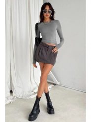 MADMEXT Koszulka w kolorze szarym rozmiar: M. Szare koszulki damskie MADMEXT, m, bez wzorów, bez kołnierzyka, bez ramiączek. Za 86.99 zł.