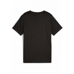 Młodzieżowa koszulka Essentials Colour z logo No.1 PUMA Black. Czarna bluzki damskie Puma, m, bez wzorów, z gumy, bez kołnierzyka, bez ramiączek. Za 79.00 zł.