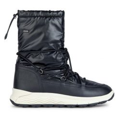 Śniegowce Geox. Czarne śniegowce damskie Geox. Za 799.99 zł.