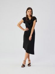 Stylove Sukienka w kolorze czarnym rozmiar: L. Czarne sukienki damskie Stylove, bez wzorów, z tkaniny, bez ramiączek. Za 312.58 zł.