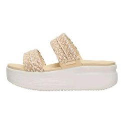 HeyDude Damskie Klapki Austin Slide Woven. Białe klapki damskie Hey dude, bez wzorów, z materiału, bez obcasa, bez zapięcia. Za 199.00 zł.