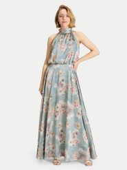 Swing Sukienka wieczorowa 5AK14900 Błękitny Regular Fit. Niebieskie sukienki damskie Swing, bez wzorów, z syntetyku, wizytowe, bez ramiączek. Za 969.99 zł.