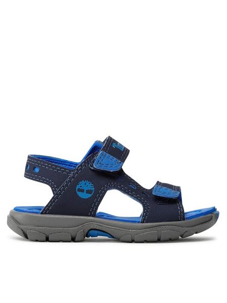 Timberland Sandały Moss Jump 2 Strap Sandal TB0A1YNH0191 Granatowy. Niebieskie sandały chłopięce Timberland, ze skóry, bez zapięcia. Za 139.99 zł.