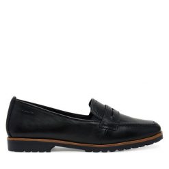 Lordsy Tamaris. Niebieskie półbuty damskie Tamaris, bez wzorów, bez obcasa, bez zapięcia. Za 246.99 zł.