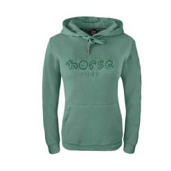 Bluza jeździecka Little Rider butelkowa zieleń JD Attack. Zielone bluzy damskie JD ATTACK, uniwersalny, bez wzorów, z bawełny, z kapturem. Za 139.99 zł.
