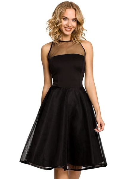 Made of emotion Sukienka w kolorze czarnym rozmiar: L. Czarne sukienki damskie Made Of Emotion, bez wzorów, bez ramiączek. Za 113.63 zł.