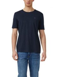 S.Oliver Koszulka w kolorze granatowym rozmiar: S. Niebieskie bluzki damskie S.Oliver, s, bez wzorów, z bawełny, bez kołnierzyka, bez ramiączek. Za 55.95 zł.