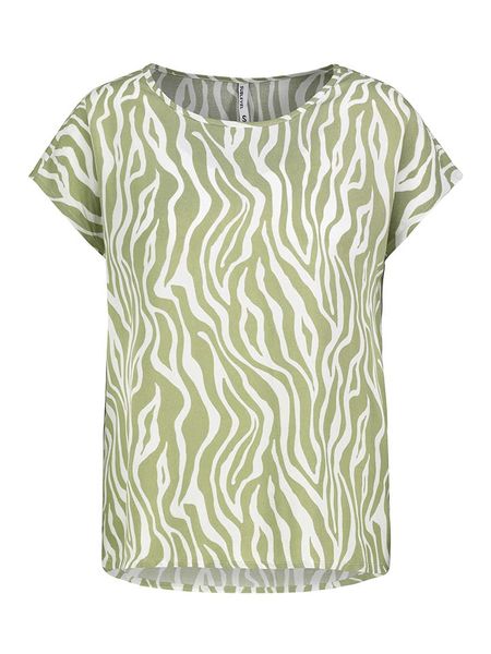 Sublevel Bluzka w kolorze zielono-białym rozmiar: XXL. Białe bluzki damskie Sublevel, s, bez wzorów, z wiskozy, klasyczne, bez kołnierzyka, bez ramiączek. Za 41.79 zł.