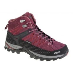 Buty CMP Rigel Mid 3Q12946-H910 fioletowe. Fioletowe obuwie trekkingowe damskie z gumy, bez zapięcia. Za 643.88 zł.