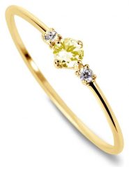 OR Carats Złoty pierścionek z diamentem i cytrynem rozmiar: 58. Żółte pierścionki damskie OR Carats, z cytrynem, złote. Za 565.99 zł.