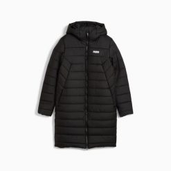 Płaszcz puchowy damska Puma ESS LOGO PADDED czarny 68833801 r XS. Czarne płaszcze damskie Puma, na zimę, l, bez wzorów, z puchu, bez kaptura. Za 302.99 zł.