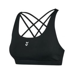 Biustonosz dla kobiet Hummel Impact. Czarne biustonosze sportowe damskie Hummel, bez wzorów. Za 266.50 zł.