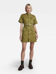 G-Star Sukienka w kolorze khaki rozmiar: L. Brązowe sukienki damskie G-Star, bez wzorów, z tkaniny, retro, bez ramiączek. Za 211.31 zł.