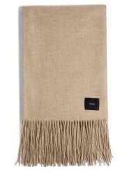 Someday Damski szalik z frędzlami - Barula Long Kobiety beżowy marmurkowy, ONE SIZE. Brązowe szaliki damskie someday., bez wzorów. Za 199.95 zł.