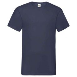Koszulka Unisex Dla Dorosłych Z Dekoltem W Szpic. Niebieskie bluzki damskie Fruit of the Loom, xl, bez wzorów, sportowe, bez kołnierzyka, bez ramiączek. Za 39.99 zł.