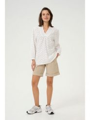 Kaffe Bluzka "Victoria" w kolorze białym rozmiar: 44. Białe bluzki damskie Kaffe, bez wzorów, z bawełny, bez kołnierzyka, bez ramiączek. Za 82.64 zł.