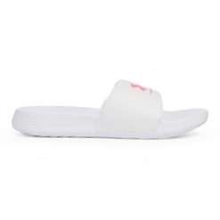 Klapki damskie Under Armour Ignite Select. Czarne klapki damskie Under Armour, bez wzorów, bez obcasa, bez zapięcia. Za 99.99 zł.