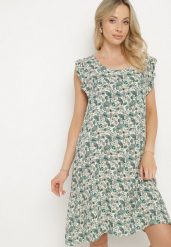 Zielona Rozkloszowana Sukienka Bawełniana bez Rękawów w Wzór Paisley Tullio. Zielone sukienki damskie Born2be, bez wzorów, z bawełny, eleganckie, bez ramiączek. Za 69.99 zł.