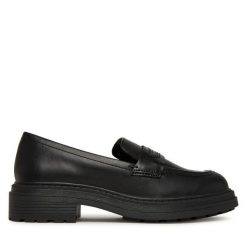 Mokasyny Clarks. Czarne mokasyny damskie Clarks, bez obcasa. Za 329.99 zł.
