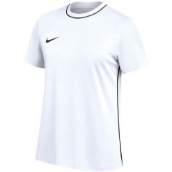 Koszulka damska Nike Dri-Fit Park 26. Białe bluzki damskie Nike, bez wzorów, z poliesteru, sportowe, bez kołnierzyka, bez ramiączek. Za 66.99 zł.