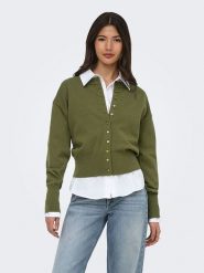 ONLY Kardigan w kolorze khaki rozmiar: XS. Brązowe kardigany damskie Only, xs, bez wzorów. Za 129.95 zł.