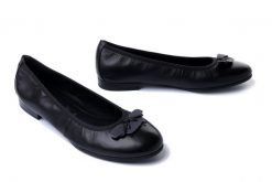 TAMARIS 1-22116-41 001 black, baleriny damskie. Czarne balerinki damskie Tamaris, bez wzorów. Za 249.90 zł.