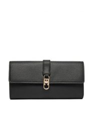 Tommy Hilfiger Portfel Th Libre Large Flap Wallet AW0AW18935 Czarny. Czarne portfele damskie Tommy Hilfiger, bez wzorów, ze skóry. Za 289.99 zł.