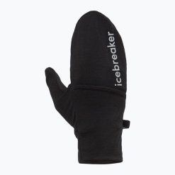 Rękawiczki trekkingowe icebreaker Merino Sierra Convertible Mitten. Czarne rękawiczki damskie Icebreaker, bez wzorów. Za 149.99 zł.