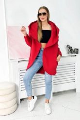 Bluza z krótkim suwakiem czerwona. Czerwone bluzy damskie KESI, l, bez wzorów, z bawełny, bez kaptura. Za 355.46 zł.
