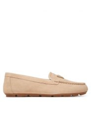 Guess Lordsy FLJLILSUE14 Beżowy. Brązowe półbuty damskie Guess, z aplikacjami, ze skóry, bez obcasa, bez zapięcia. Za 369.99 zł.