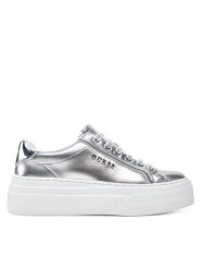 Guess Sneakersy FLJMRI LEL12 Srebrny. Szare obuwie sportowe damskie Guess, ze skóry, bez zapięcia. Za 299.99 zł.