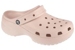 Sandały CROCS CLASSIC PLATFORM CLOG W Nago. Czerwone sandały damskie Crocs, bez wzorów, z gumy, bez obcasa, bez zapięcia. Za 229.00 zł.