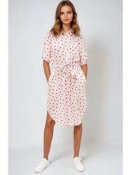 Monki Sukienka w kolorze jasnoróżowym rozmiar: XL. Różowe sukienki damskie Monki, bez wzorów, z tkaniny, bez ramiączek. Za 39.99 zł.