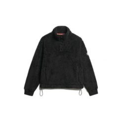 Sweter ultra-miękki z kołnierzem typu trucker dla kobiet Superdry. Czarne swetry klasyczne damskie Superdry, na zimę, bez kołnierzyka. Za 419.50 zł.