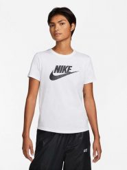 Nike Sportswear Koszulka w kolorze białym rozmiar: XS. Białe bluzki damskie Nike Sportswear, xs, bez wzorów, z bawełny, bez kołnierzyka, bez ramiączek. Za 101.23 zł.