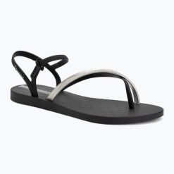 Sandały damskie Ipanema Elegant. Czarne sandały damskie Ipanema, bez wzorów, z materiału, bez obcasa, bez zapięcia. Za 119.99 zł.
