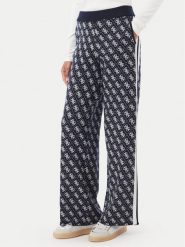 Guess Spodnie dzianinowe V6BB01 Z1483 Granatowy Regular Fit. Niebieskie spodnie materiałowe damskie Guess, z aplikacjami, z dzianiny. Za 524.99 zł.