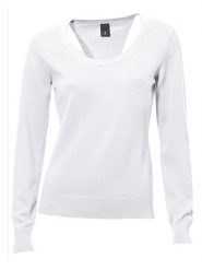 Heine Sweter w kolorze białym rozmiar: 38. Białe swetry klasyczne damskie Heine, z bawełny, bez kołnierzyka. Za 78.99 zł.