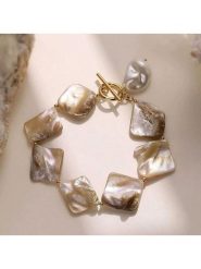 Atelier MIU Pozłacana bransoletka z perłami rozmiar: onesize. Brązowe bransoletki damskie atelier MIU, pozłacane. Za 43.99 zł.