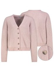 Sublevel Kardigan w kolorze jasnoróżowym rozmiar: XXL. Różowe kardigany damskie Sublevel, xxl, bez wzorów, ze splotem. Za 121.80 zł.