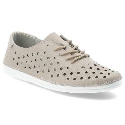 Półbuty damskie S.Barski, cholewka ze skóry naturalnej gładkiej z perforacją na całej powierzchni klasyczne sznurowanie zaokrąglony nosek niski faso. Brązowe półbuty damskie S.BARSKI, bez wzorów, ze skóry, bez obcasa, bez zapięcia. Za 189.00 zł.