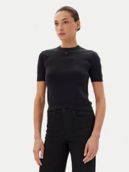 Tommy Jeans T-Shirt Essential DW0DW19336 Czarny Regular Fit. Czarne t-shirty damskie Tommy Jeans, m, bez wzorów, z bawełny, bez kołnierzyka. Za 219.99 zł.