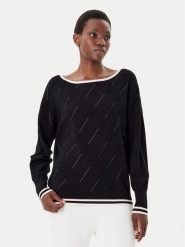 Liu Jo Sport Sweter TF5206 MS63L Czarny Regular Fit. Czarne swetry klasyczne damskie Liu Jo Sport, l, z syntetyku, bez kołnierzyka. Za 719.99 zł.