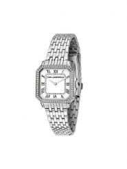 KARL LAGERFELD Zegarek R0553110506 Srebrny. Szare, analogowe zegarki damskie KARL LAGERFELD, srebrne. Za 859.99 zł.