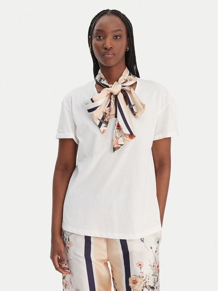 Liu Jo T-Shirt WA6189 J6308 Biały Regular Fit. Białe t-shirty damskie Liu Jo, l, bez wzorów, z bawełny, bez kołnierzyka. Za 389.99 zł.