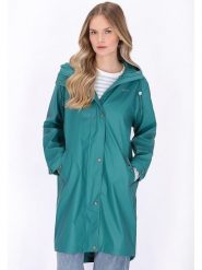 Schmuddelwedda Płaszcz przeciwdeszczowy w kolorze turkusowym rozmiar: XL. Niebieskie płaszcze damskie Schmuddelwedda, xl, bez wzorów, bez kaptura. Za 217.99 zł.