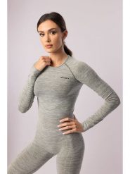 Spaio Koszulka sportowa "Melange" w kolorze khaki rozmiar: XL. Brązowe koszulki sportowe damskie Spaio, xl, bez wzorów, z materiału, bez ramiączek, outdoorowe. Za 100.52 zł.