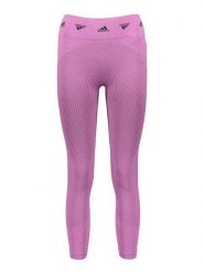 Adidas Legginsy sportowe "AK Brnd" w kolorze fioletowym rozmiar: M. Różowe legginsy damskie Adidas, m, bez wzorów, z materiału, outdoorowe. Za 131.74 zł.
